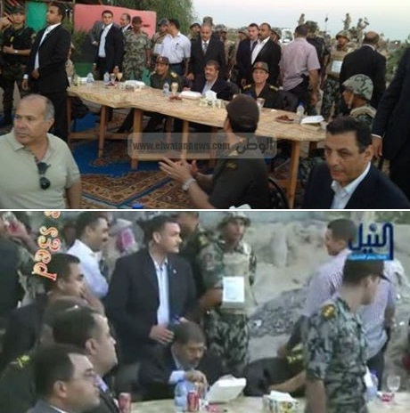 ملف:الرئيس مرسي مع الجنود في سيناء.jpg